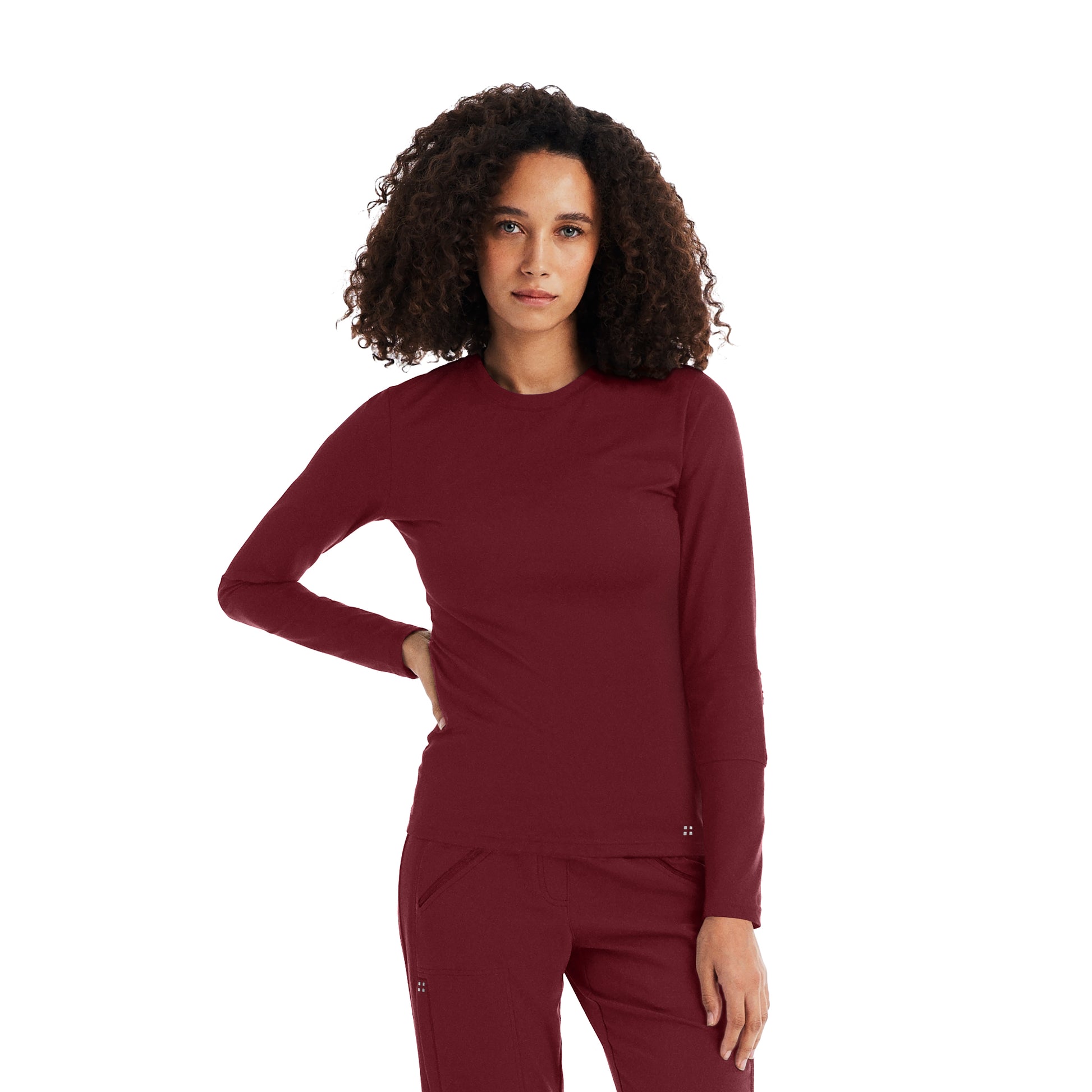 CRFT WT130 Women's 1 Pocket Long Sleeve Tee Wine Image