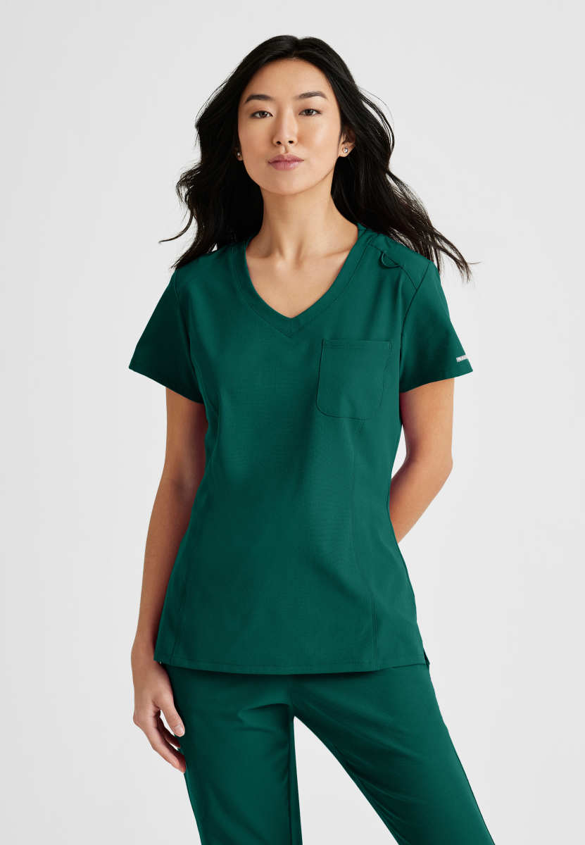 Skechers SKT147 Dignity Scrub Top Hunter Green