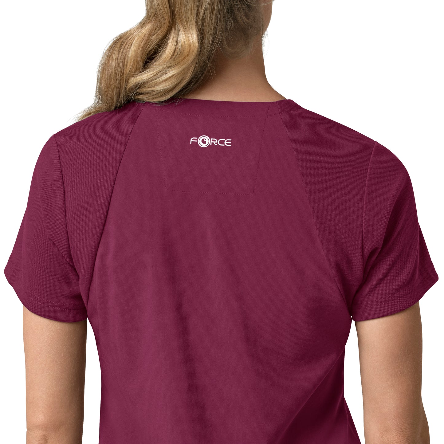 Force Cross-Flex C13210 Flex Panel V-Neck Scrub Top Wine Model Image Alternate | Carhartt