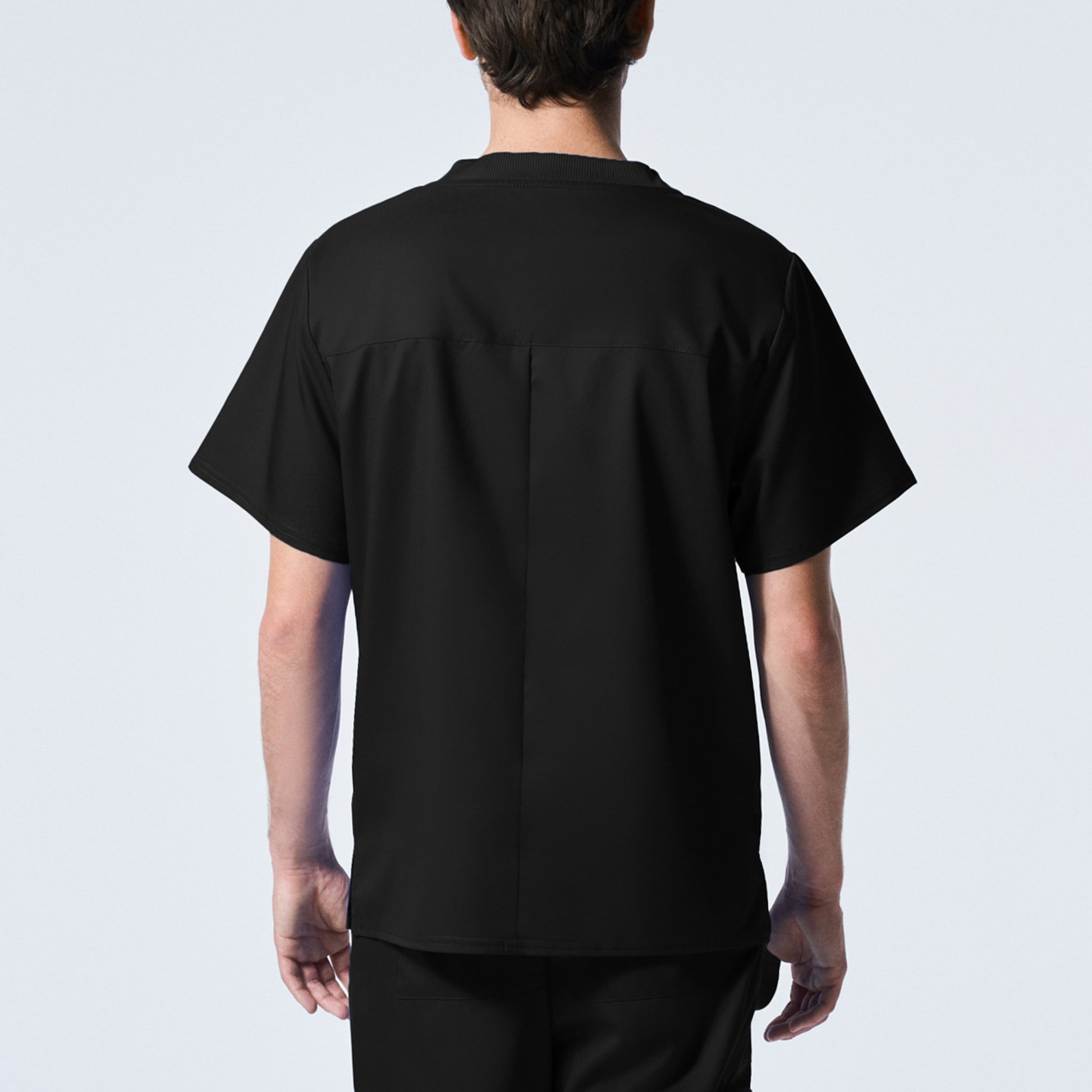 ProFlex LT108 Men's 2 Pocket V Neck Scrub Top Black Image