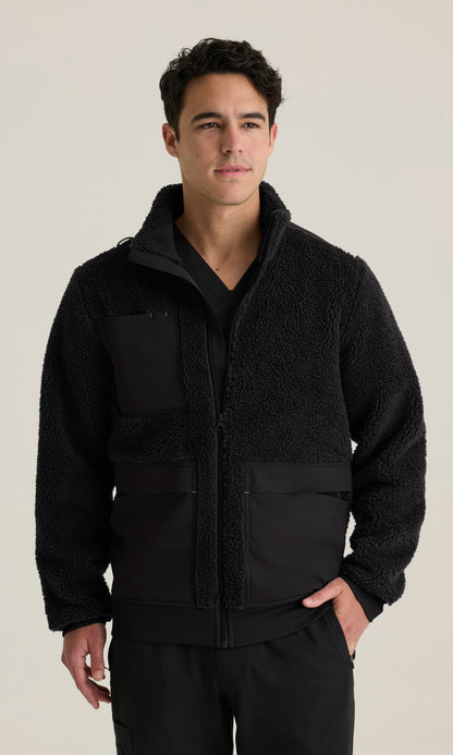 Grey's Anatomy Stretch GRSJ942 Randin Sherpa Jacket Black - front
