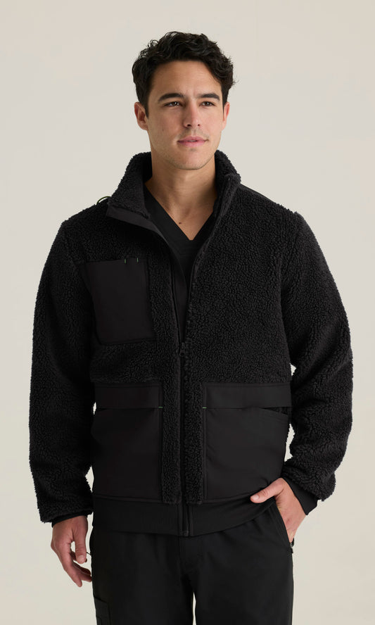Grey's Anatomy Stretch GRSJ942 Randin Sherpa Jacket Black - front