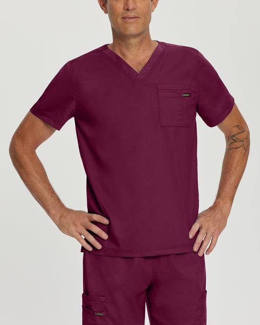 ProFlex 4259 Unisex 2 Pocket V Neck Scrub Top Wine Image