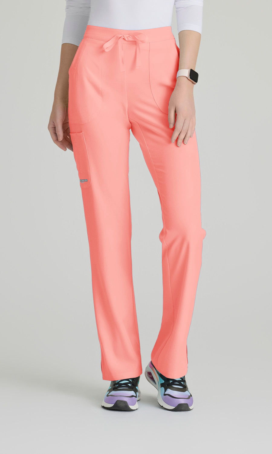 Skechers SK201 Women's Reliance Pant in Coral Fizz by Barco Model Image Front