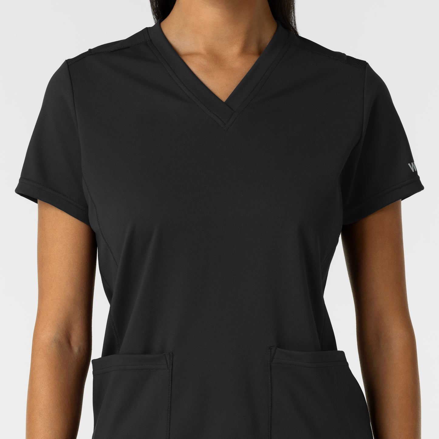RENEW Knit 6559 Women's 2-Pocket Scrub Top Black