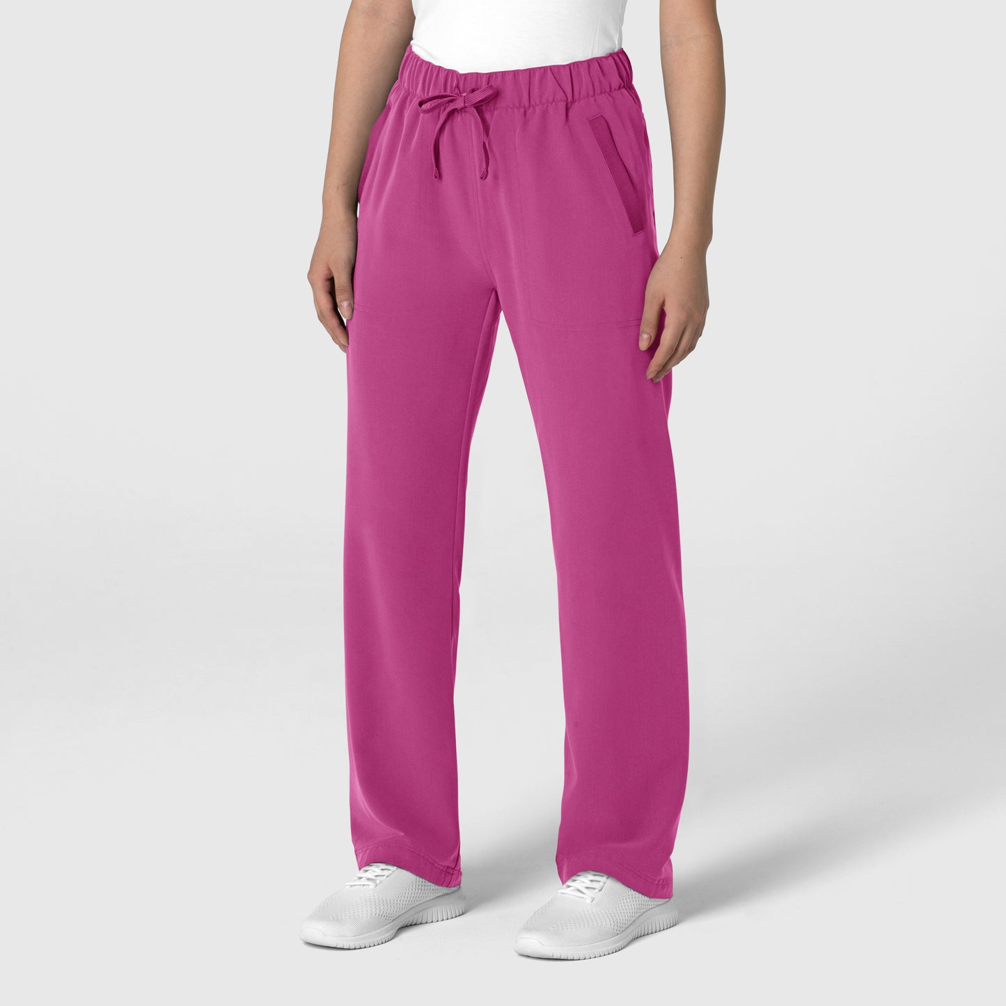 Nova 5232 Stovepipe High-Low Hem Scrub Pant Raspberry Model Image Left Side | Wink