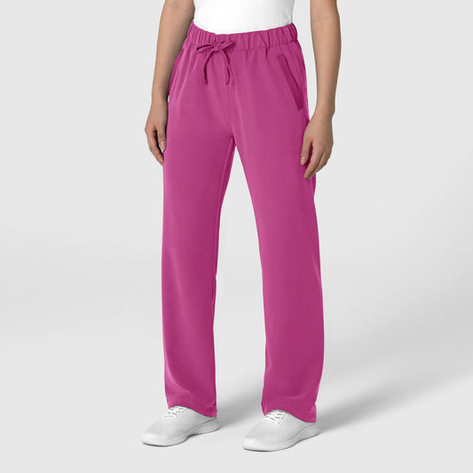 Nova 5232 Stovepipe High-Low Hem Scrub Pants Raspberry Model Image Right Side | Wink