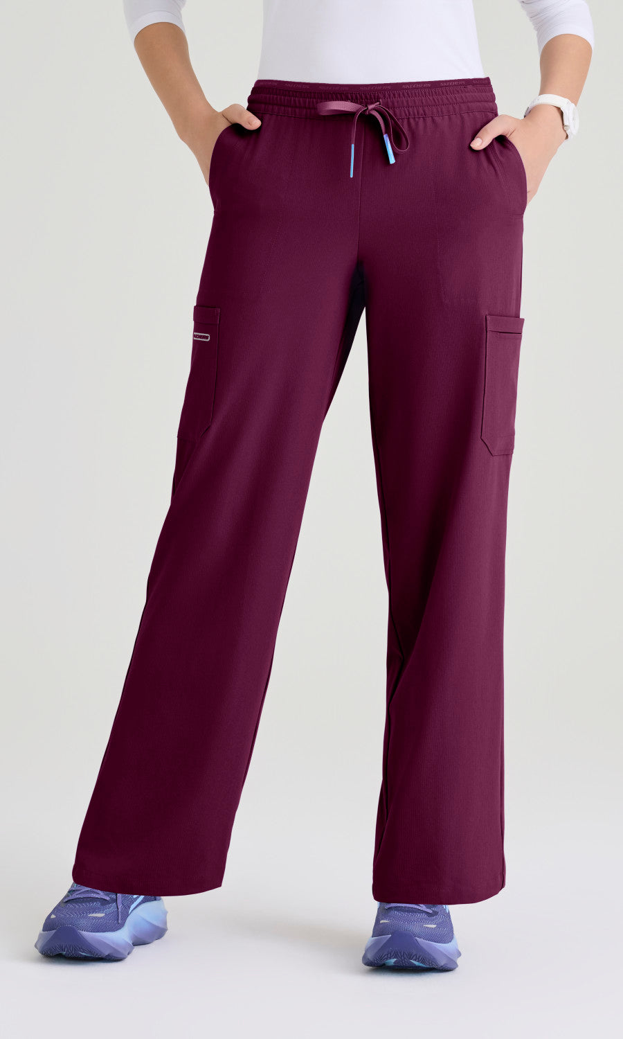 Skechers SKP734 Women's Honor Pant in Wine by Barco Model Image Front