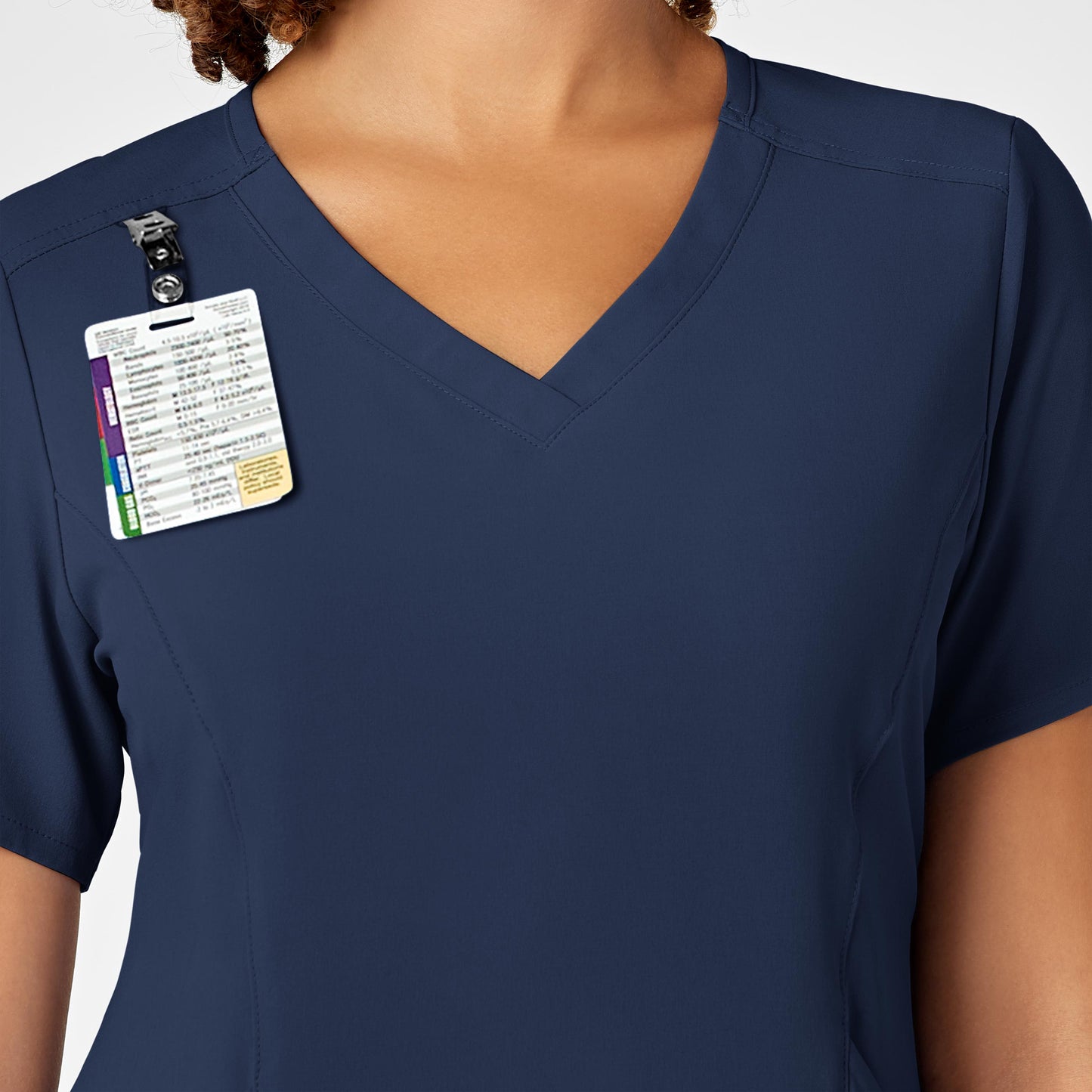 RENEW 6134 V-Neck Scrub Top Navy Model Image Alternate | Wink