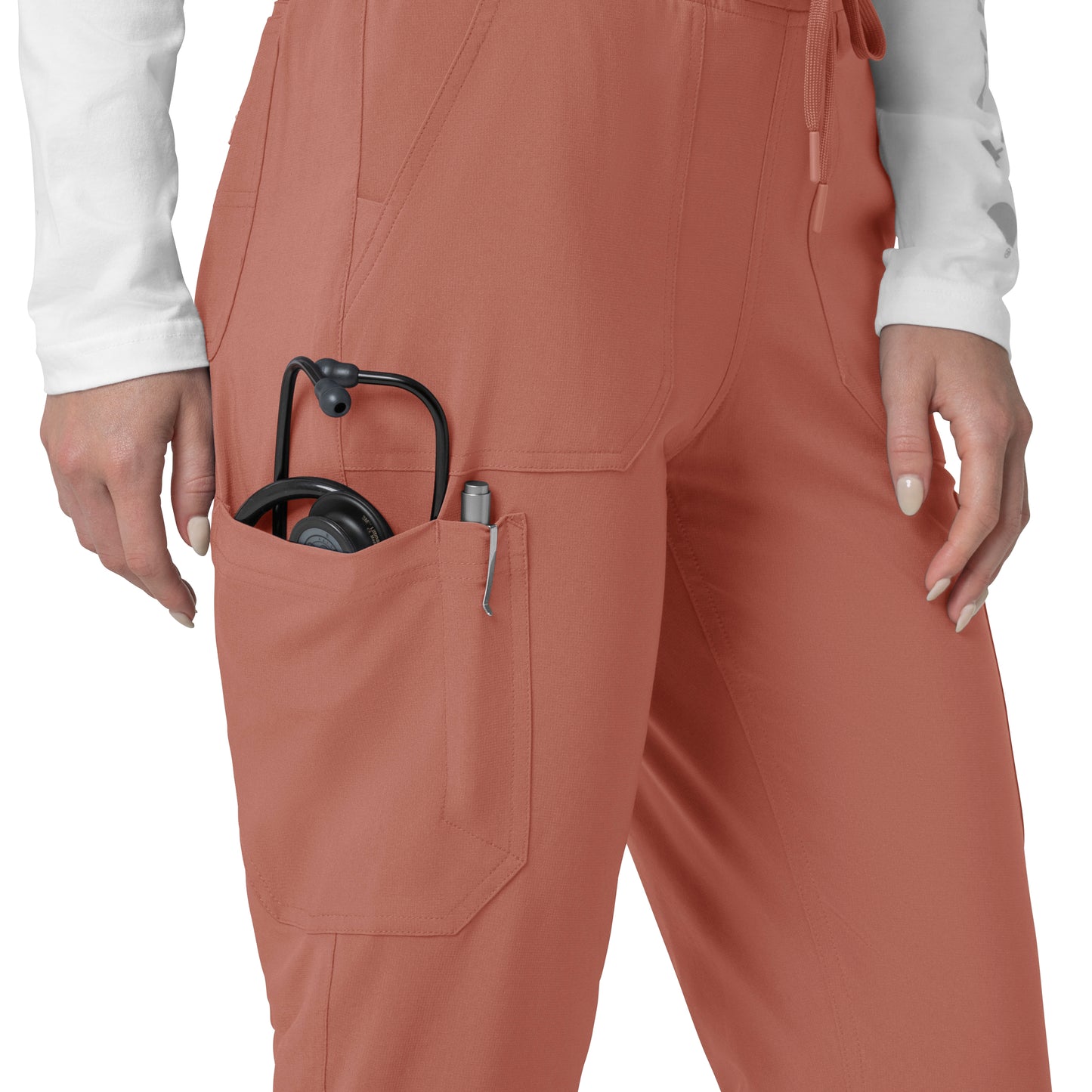 Force Cross-Flex C53110 Cargo Jogger Scrub Pants Wildrose Model Image Alternate | Carhartt