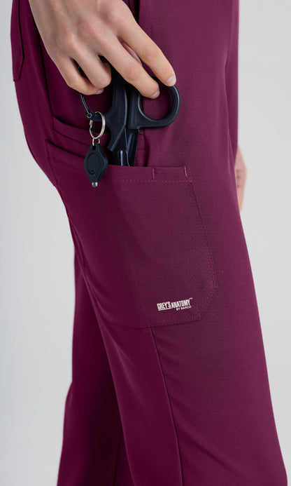 Grey's Anatomy Evolve GSSP627 Cosmo Scrub Pants Wine