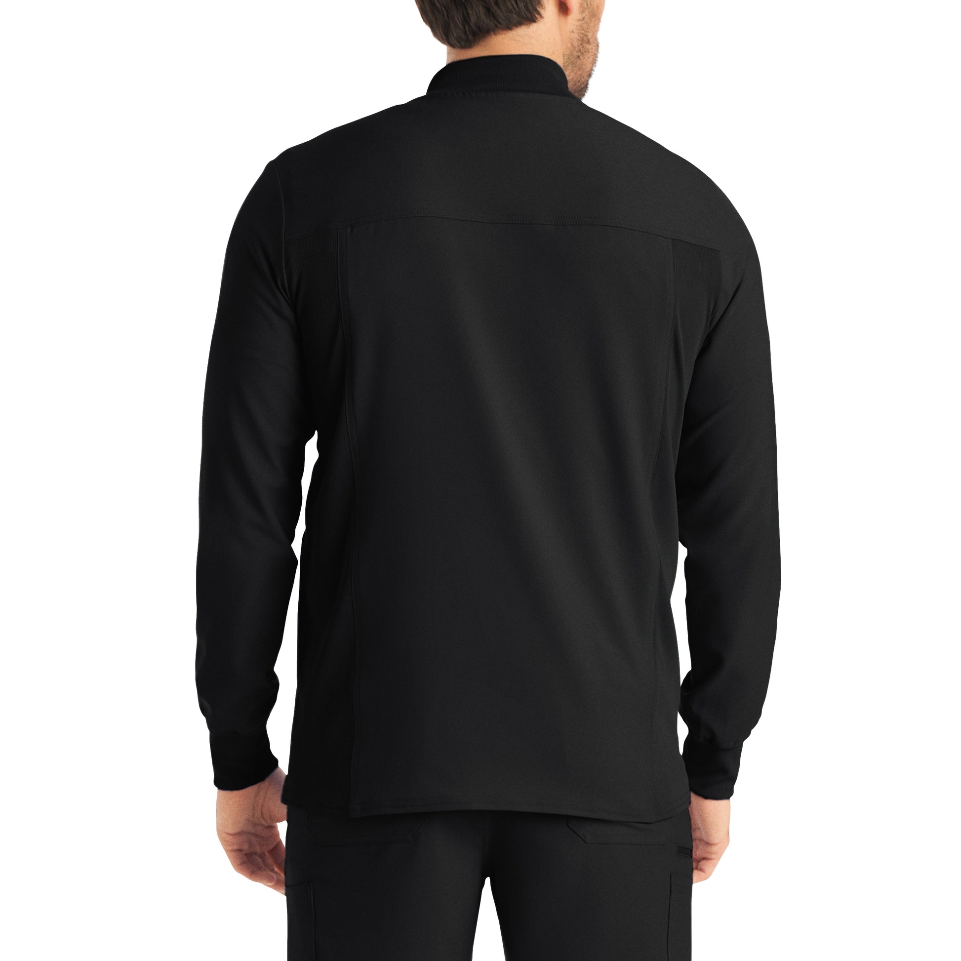 Forward LJ703 Men's 3 Pocket Scrub Jacket Black Image