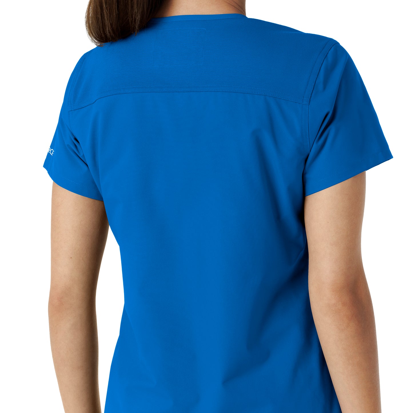 Force Essentials C12313 V-Neck Knit Panel Scrub Top Royal Model Image Alternate | Carhartt