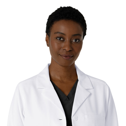 Lab Coats C74005 Long Lab Coat White Model Image Left Side | Carhartt