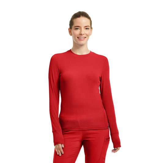 Forward LT103 Women's 1 Pocket Long Sleeve Tee Red Image