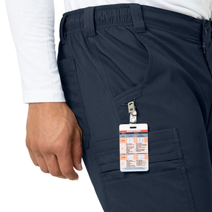 Rugged Flex Peak C55037 Men's Straight Leg Cargo Scrub Pants Navy Model Image Alternate | Carhartt