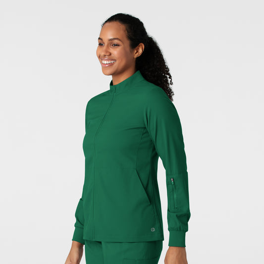 Boundless 8151 Warm Up Scrub Jacket Hunter Model Image Right Side | Wink