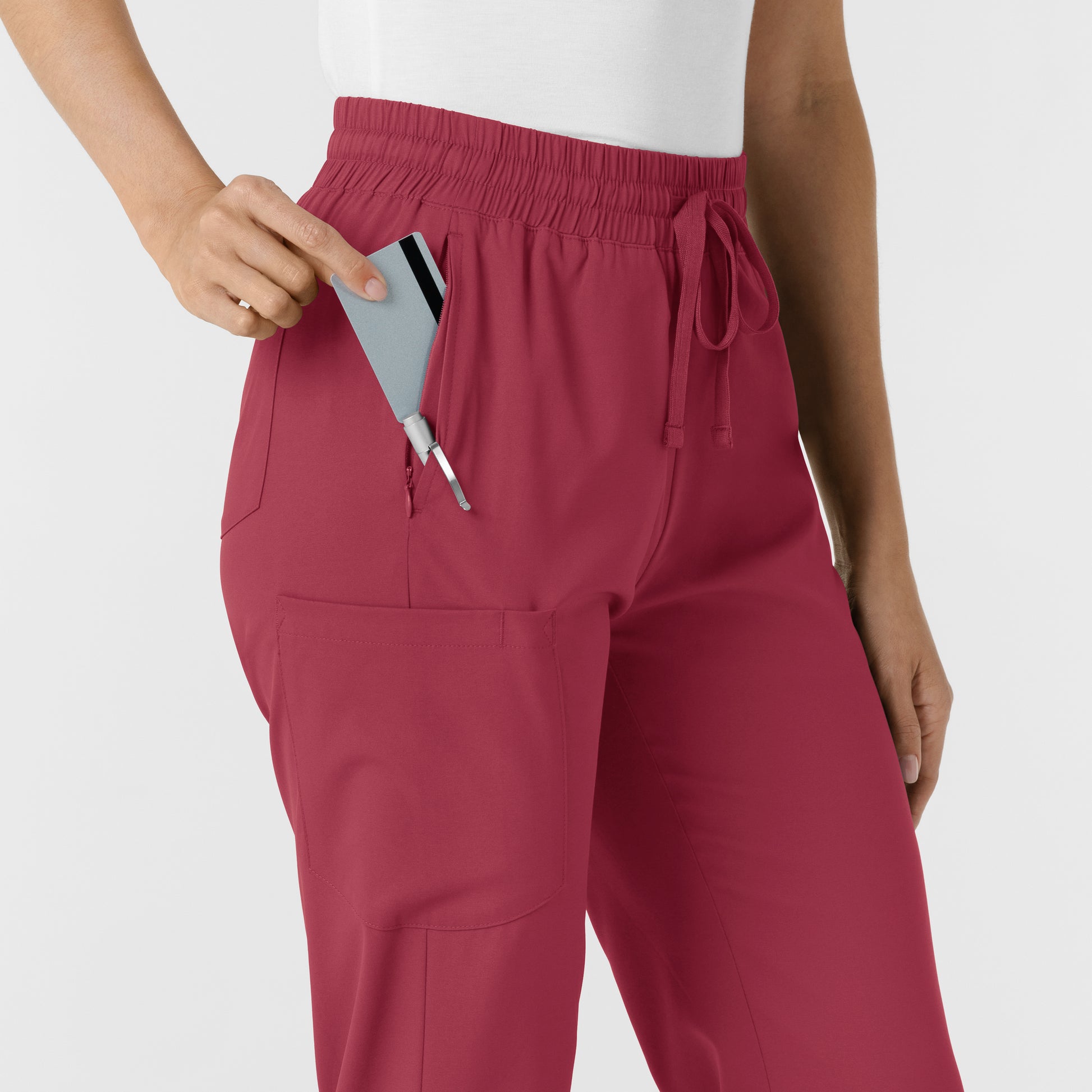 Boundless 5251 Women's Bootcut Scrub Pants Ruby