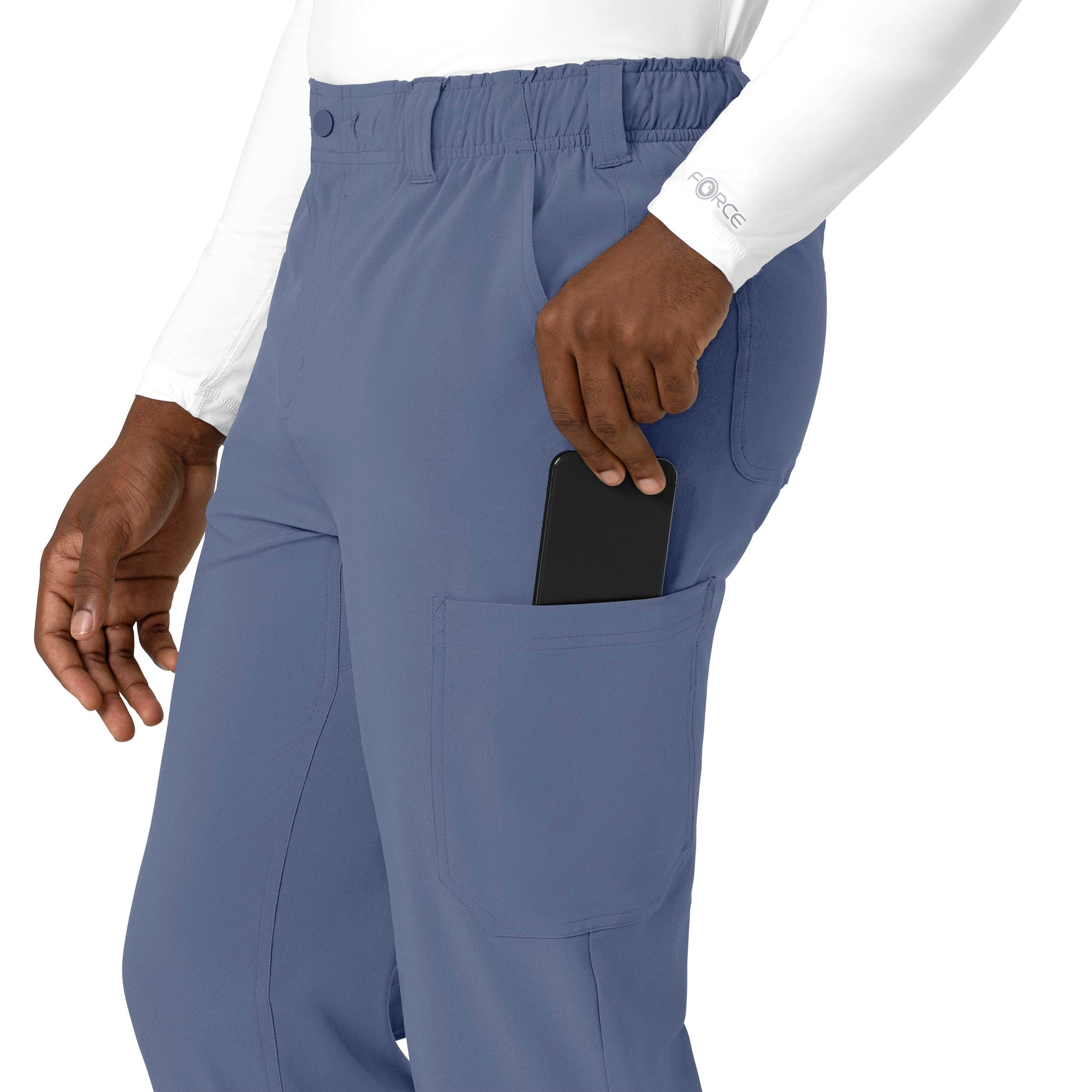 Force Cross-Flex C56410 Men's Straight Leg Scrub Pants Riverside Model Image Alternate | Carhartt