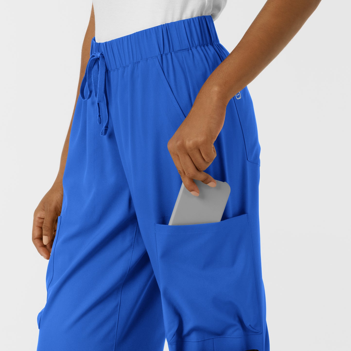 Boundless 5451 Women's Classic Wide Leg Cargo Scrub Pants Royal