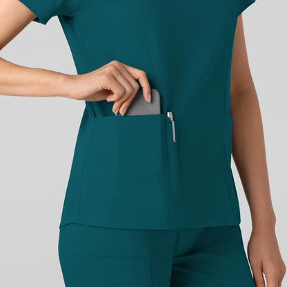 Boundless 6251 2-Pocket V-Neck Scrub Top Caribbean Model Image Alternate | Wink