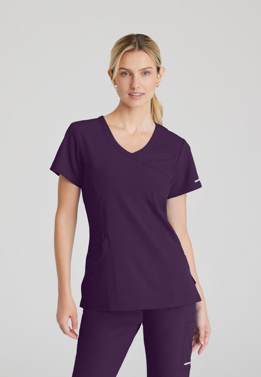 Skechers SK102 Reliance Scrub Top Eggplant Model Image Front | Barco