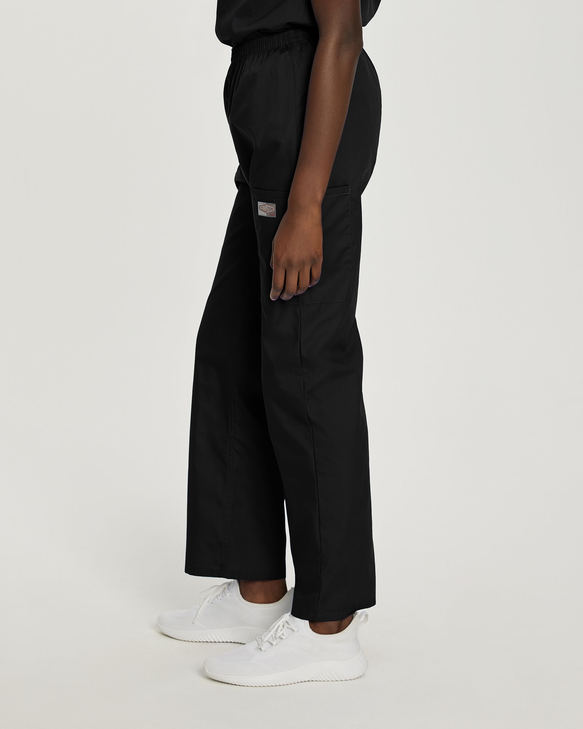 Scrub Zone 83221 Women's Cargo Scrub Pants Black Image