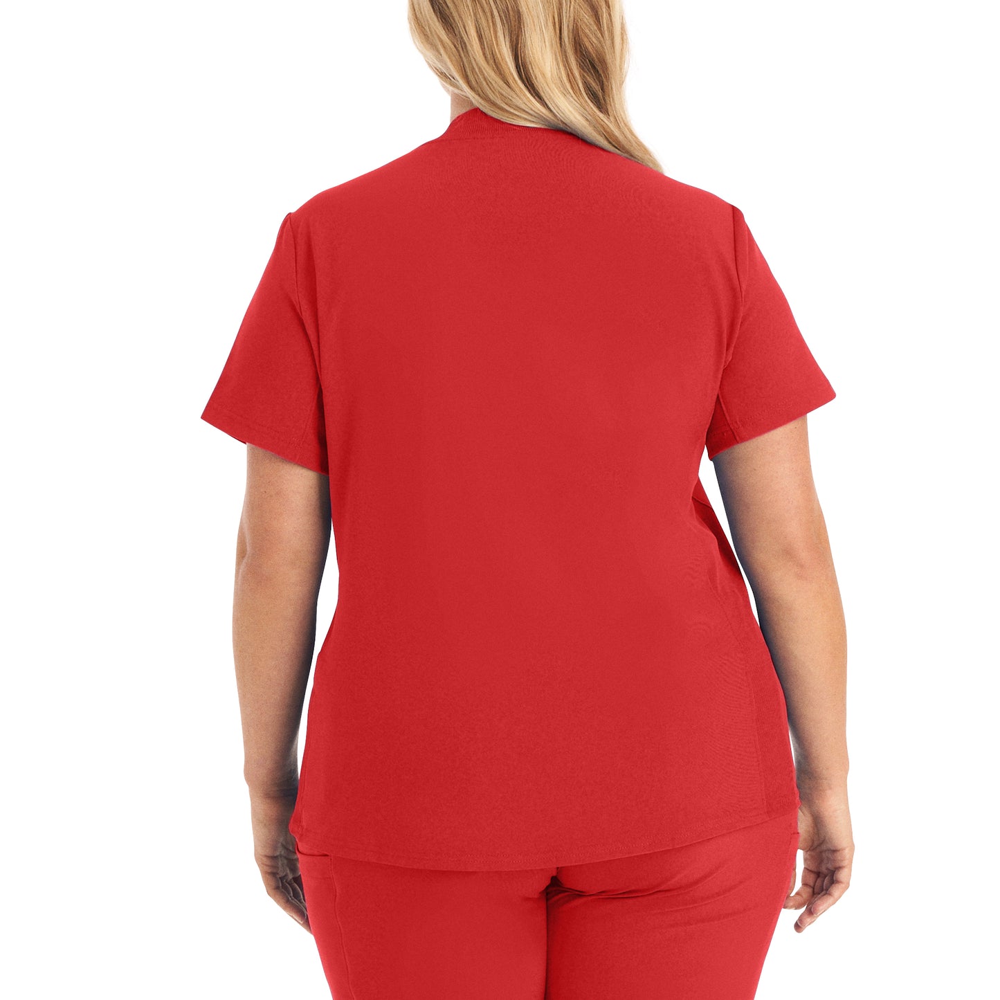 Forward LT100 Women's 3 Pocket V Neck Scrub Top Red Image