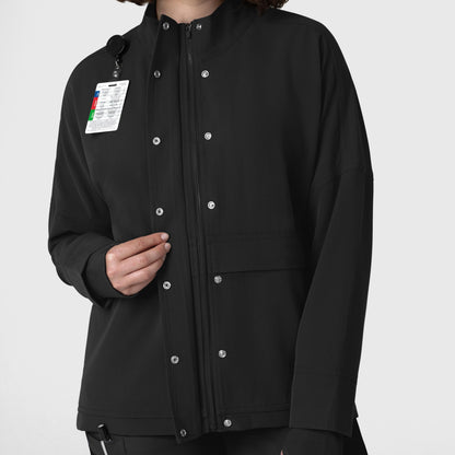 Layers 8132 Germs Happen Packable Scrub Jacket Black Model Image Alternate | Wink