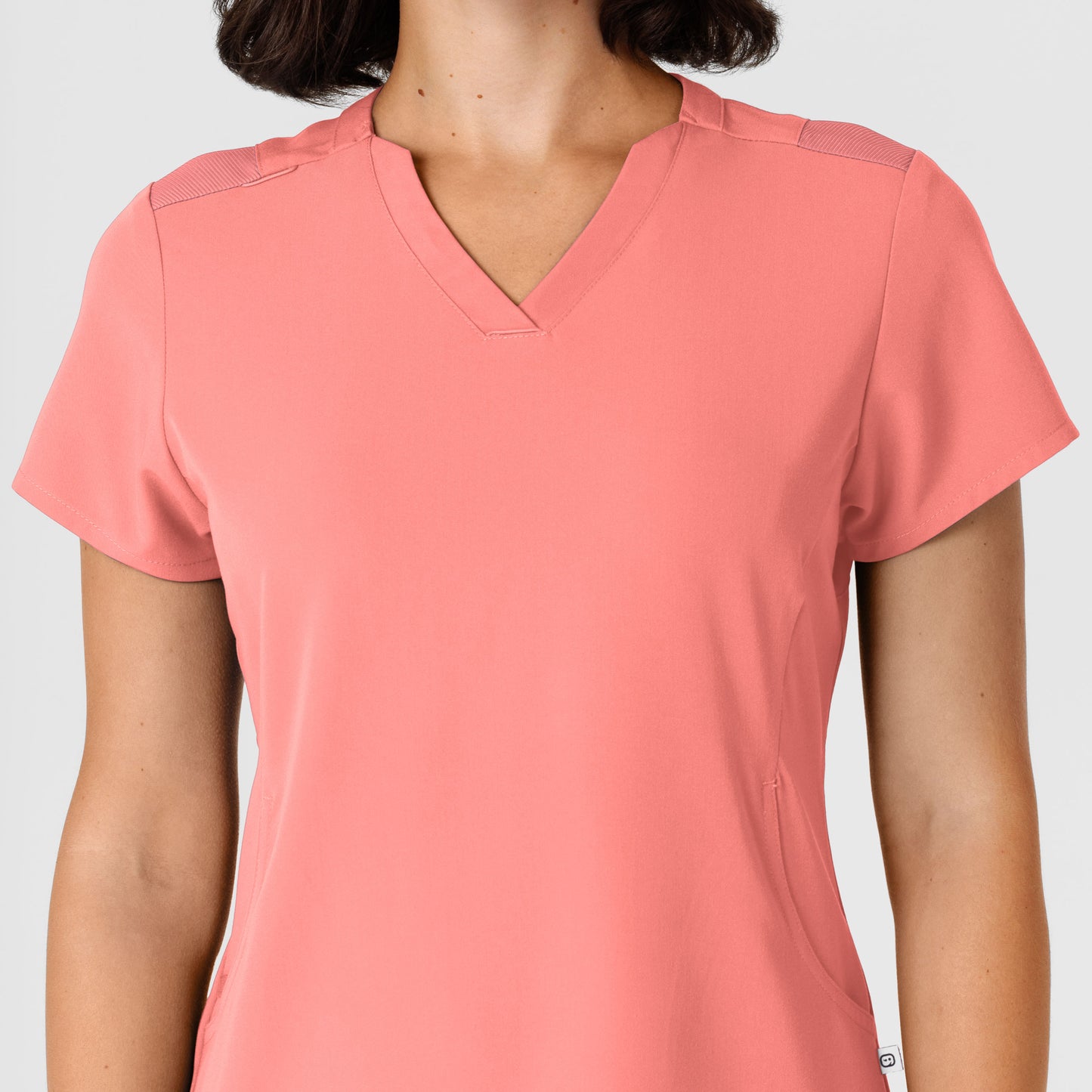 Nova 6432 Women's Flex-n-Reach Shoulder Panel V-Neck Scrub Top Paradise Pink