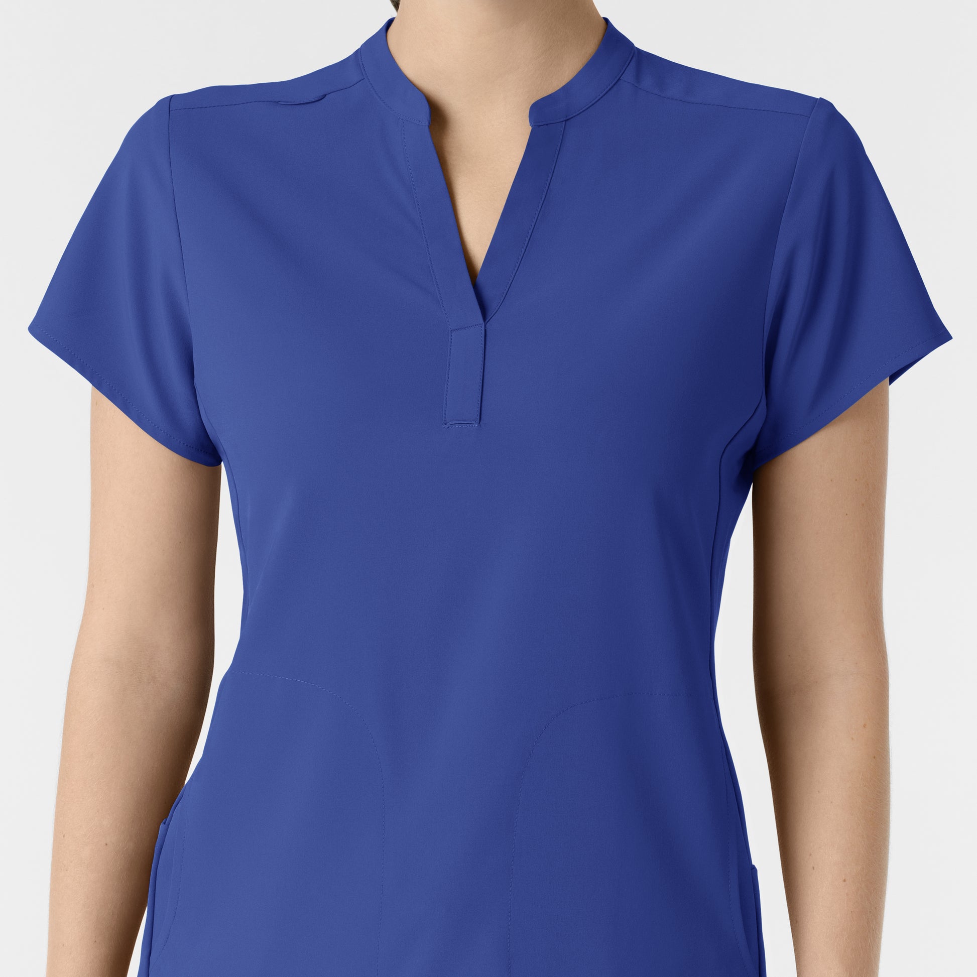 RENEW 6734 Women's Mandarin Collar Scrub Top Galaxy Blue