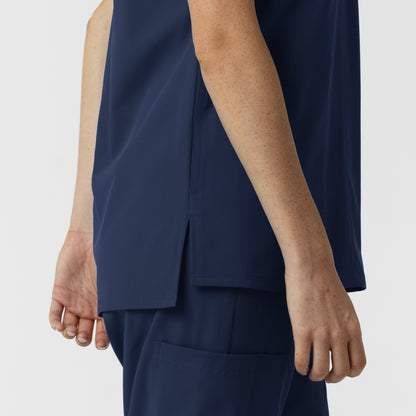 NURTUR 6280 Women's Drop Shoulder Tunic Scrub Top Navy