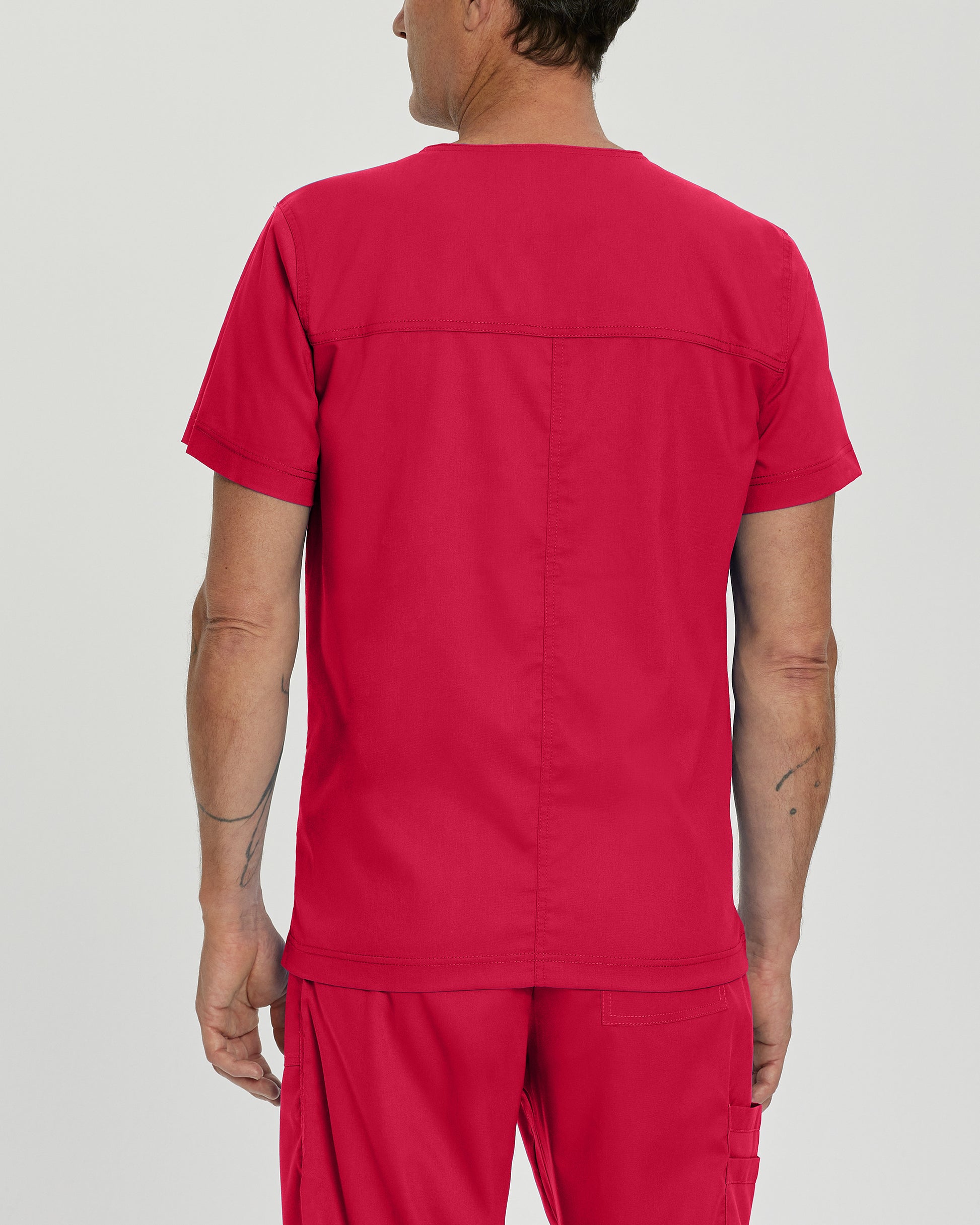 ProFlex 4253 Men's 4 Pocket V Neck Scrub Top True Red Image