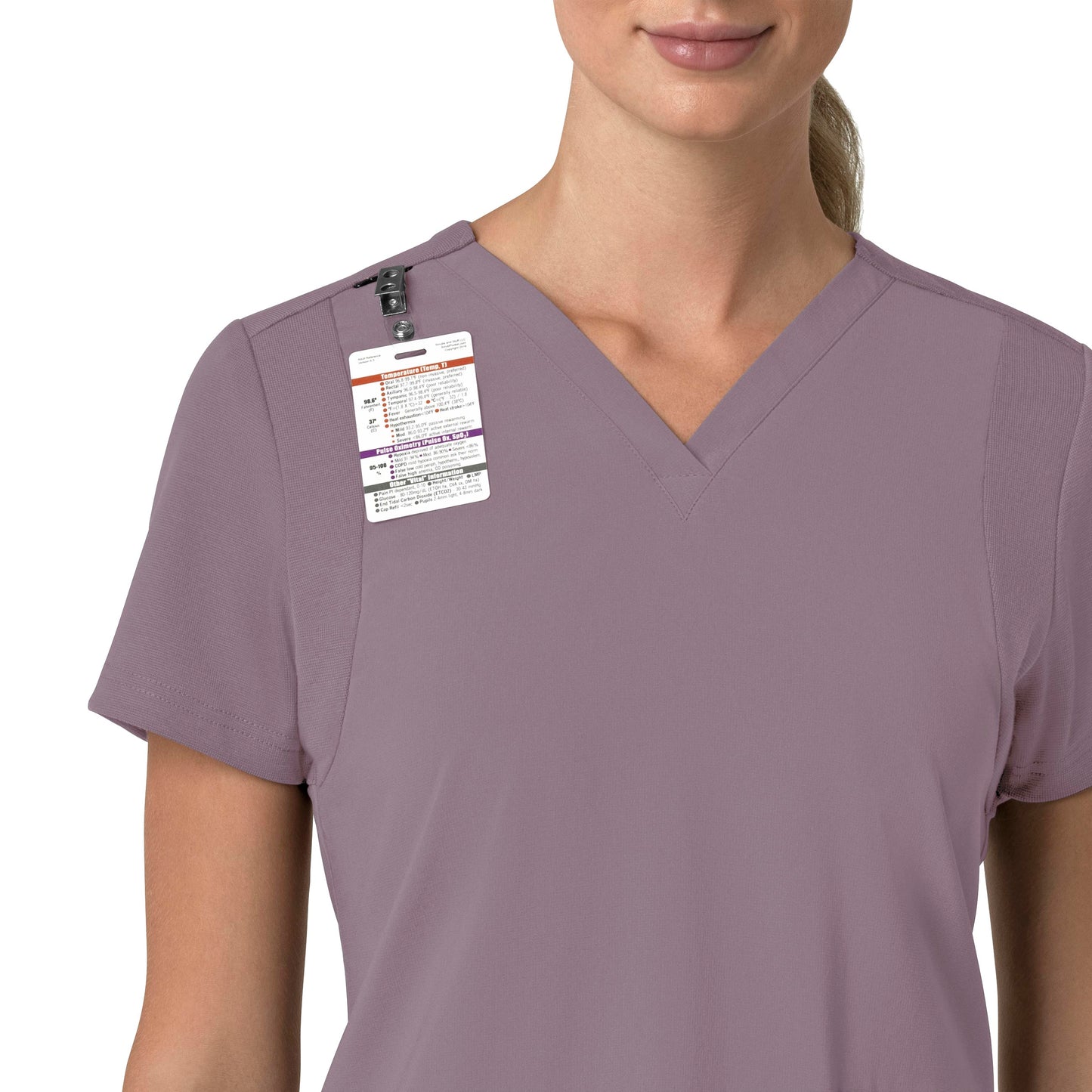 Force Cross-Flex C13210 Flex Panel V-Neck Scrub Top Lavender Mist Model Image Alternate | Carhartt