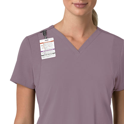 Force Cross-Flex C13210 Flex Panel V-Neck Scrub Top Lavender Mist Model Image Alternate | Carhartt