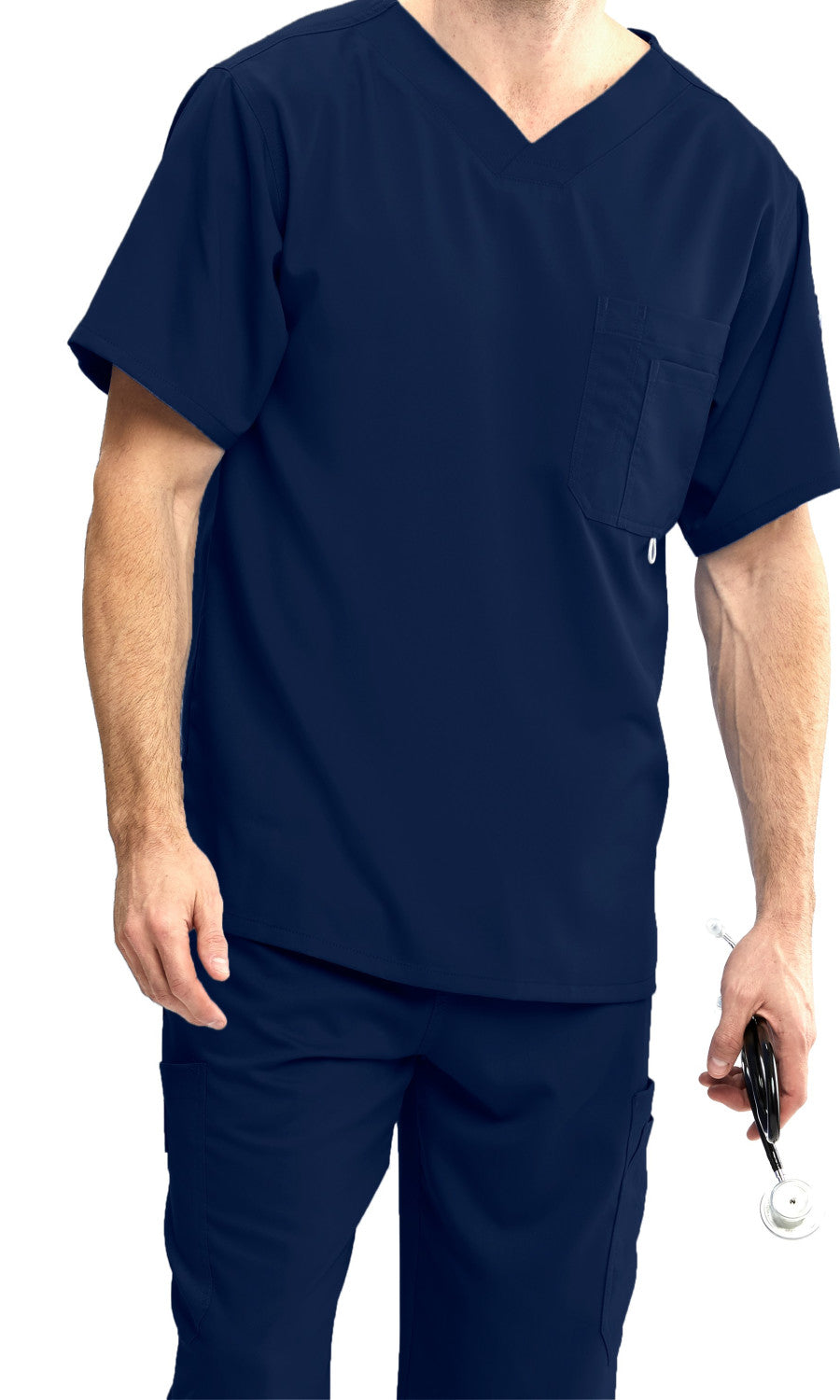 Grey's Anatomy Classic 0107 Preston Scrub Top Indigo
