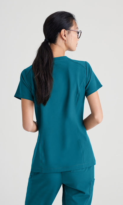 Grey's Anatomy Evolve GSST181 Sway Tuck-In Scrub Top Bahama