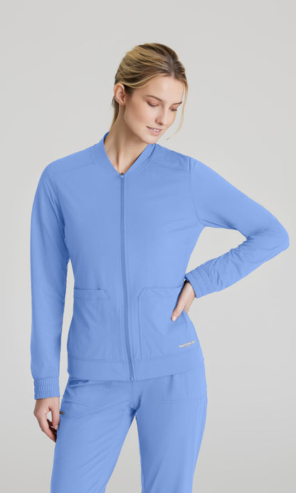 Skechers Slip-Ins Knits SKW919 Contour Knit Scrub Jacket Ciel Blue