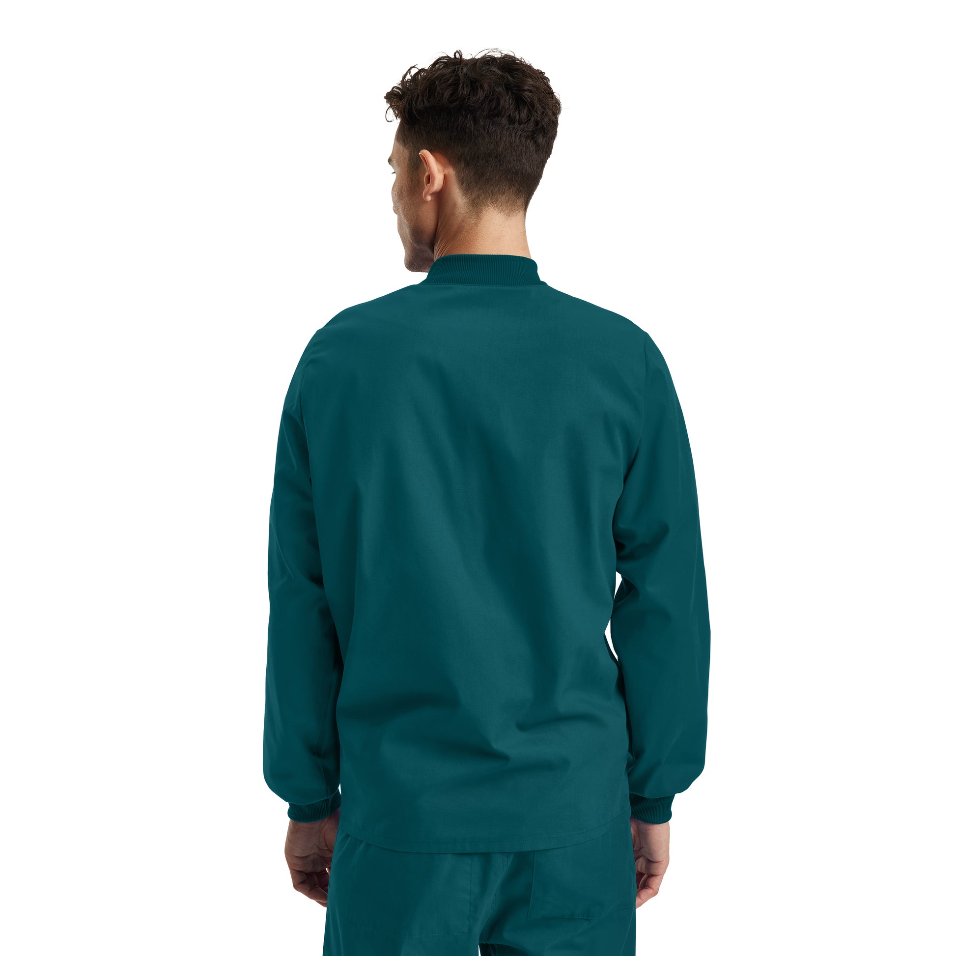 Essentials LJ709 Unisex 5 Pocket Scrub Jacket Caribbean Image