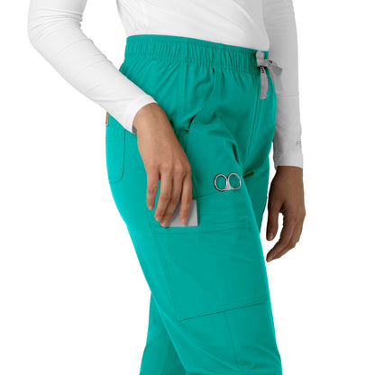 Force Essentials C51213 Straight Leg Scrub Pants Teal Blue Model Image Alternate | Carhartt