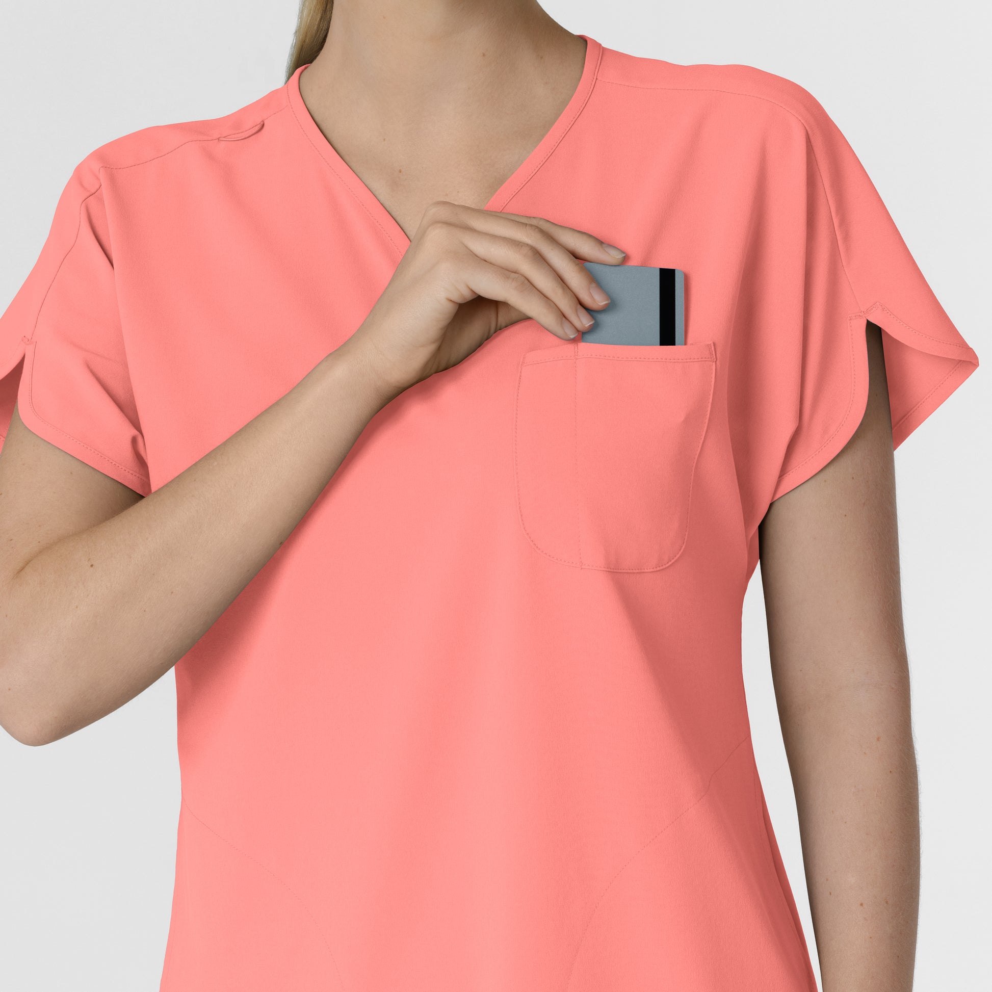 RENEW 6634 Women's Dolman Scrub Top Paradise Pink