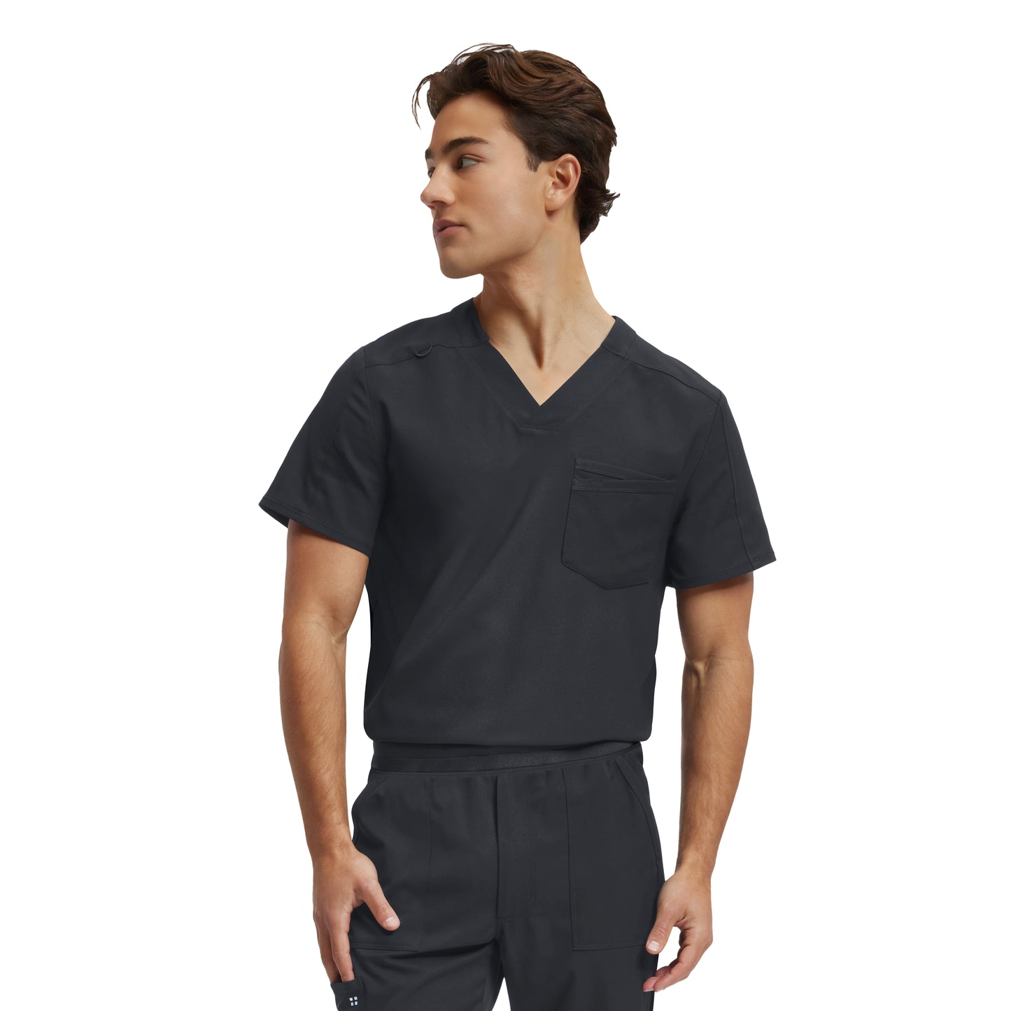 VIBE WT150 Men's 2 Pocket V Neck Scrub Top Pewter Image