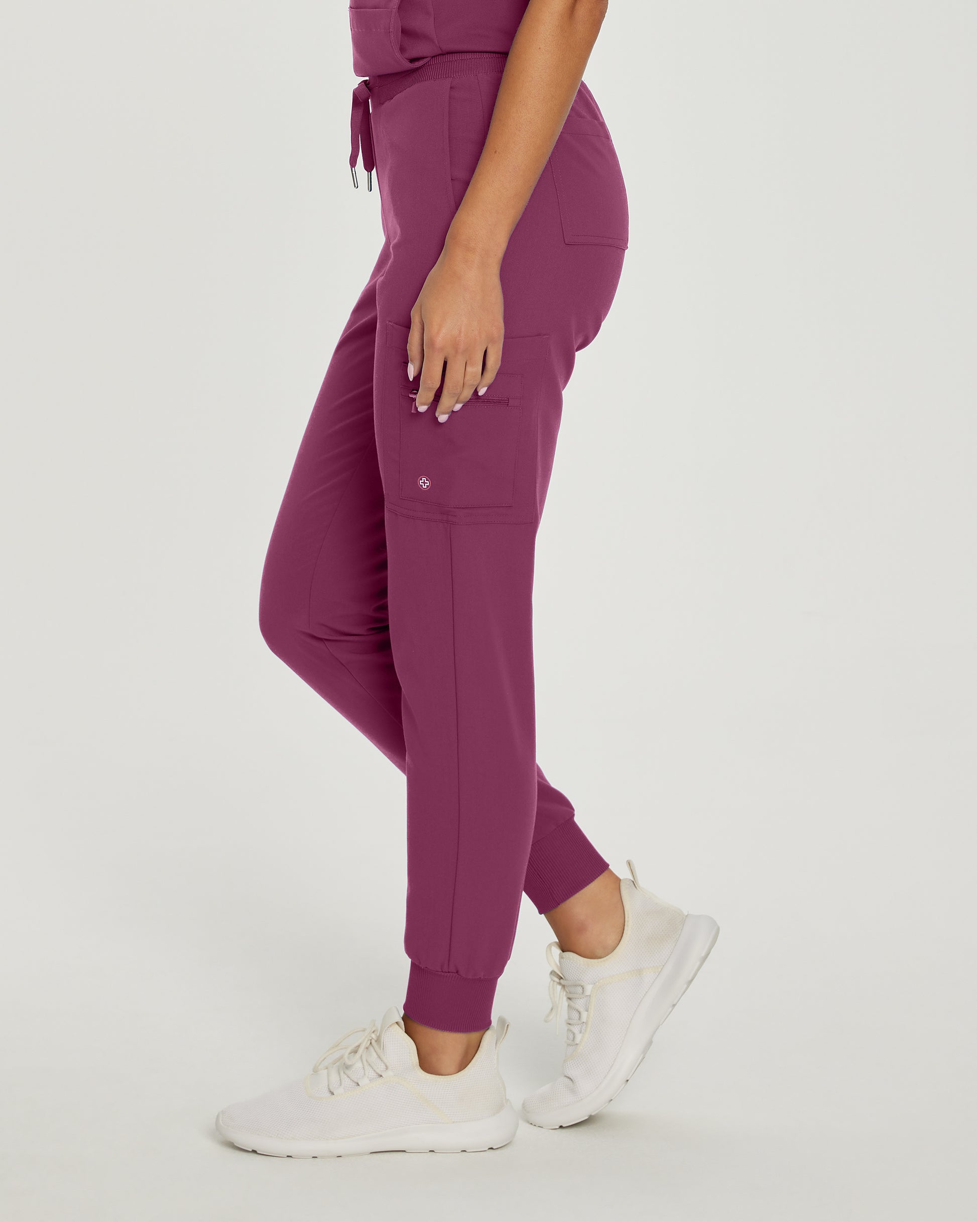 V-Tess 380 Women's Jogger Scrub Pants Raspberry Coulis Image