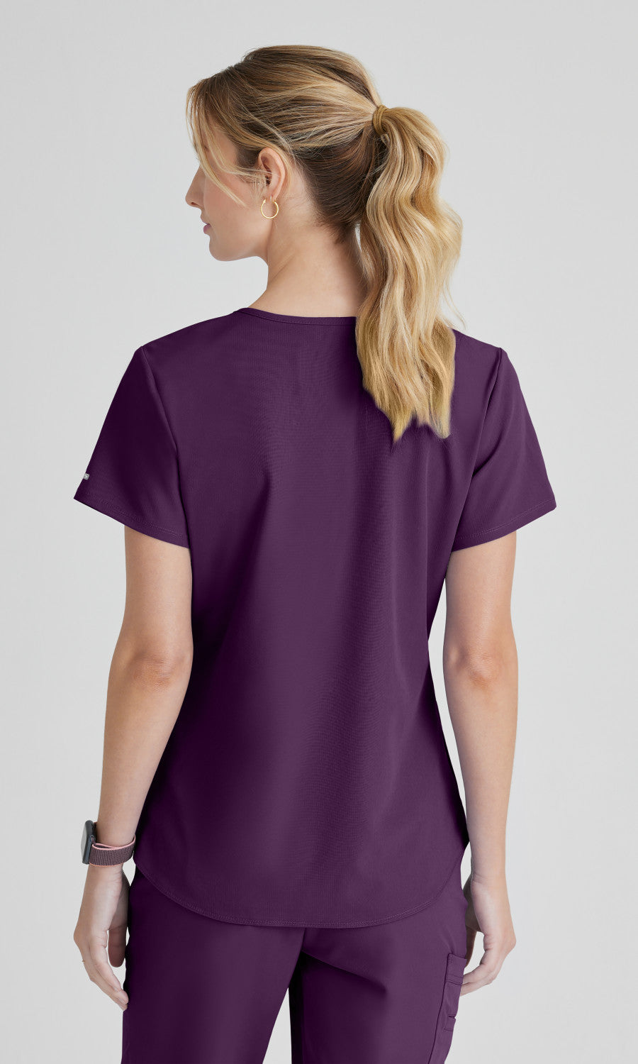 Skechers SK101 Breeze Scrub Top Eggplant