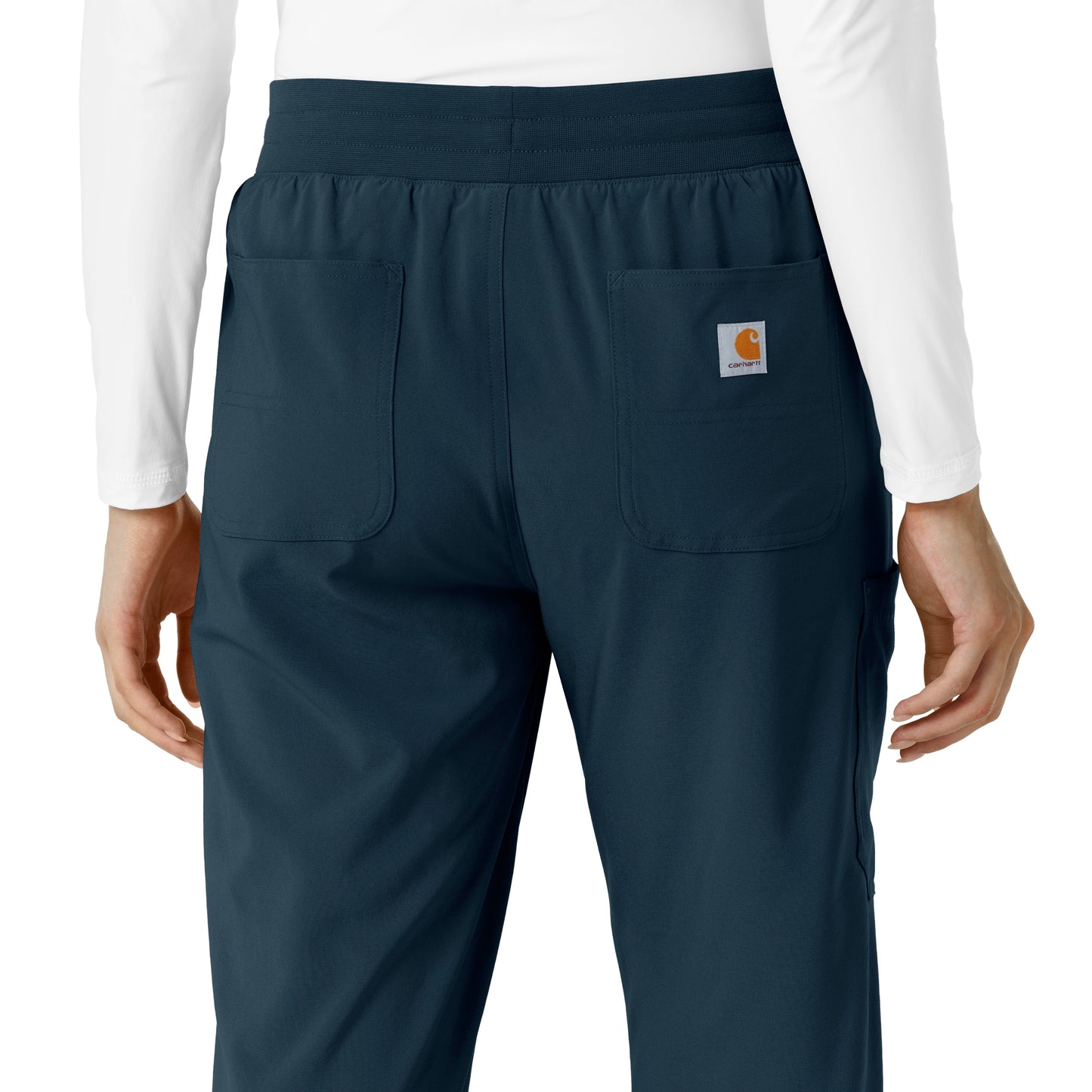 Force Cross-Flex C53310 Boot Cut Scrub Pant Navy Model Image Alternate | Carhartt