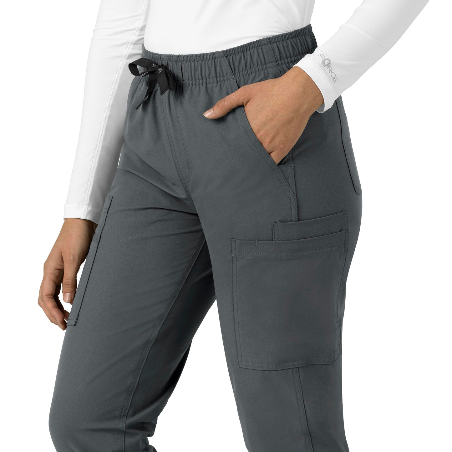 Force Essentials C51213 Straight Leg Scrub Pants Pewter Model Image Alternate | Carhartt