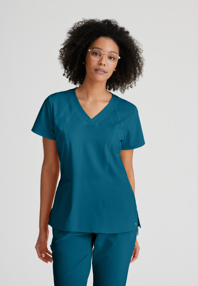 Barco One 5105 Racer Scrub Top Bahama