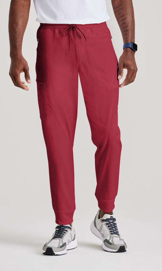 Grey's Anatomy Spandex Stretch GRSP550 Murphy Scrub Joggers Maple Red