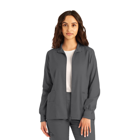 ProFlex LJ701 Women's 3 Pocket Scrub Jacket Steel Image