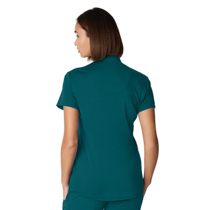 V-Tess WT110 Women's 2 Pocket V Neck Scrub Top Caribbean Image